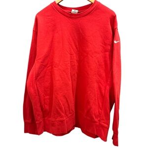 Nike Y2K Red Crewneck Sweater Men’s Size XXL